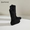Женские высокие ретро-ботинки на плоской подошве Daphne