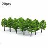 Scenery Model Trees Plastic Wargame 20PCS 7cm/2.76\'\' Artificial Building Green Handmade Model Scenery DIY Diorama