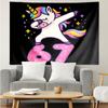 Unicorn Celebration Number 67 Tapestry Accessories Playroom Tapestry, for Bedroom,Livingroom, dormitory Room Wall Decor Fan Birthday Gifts