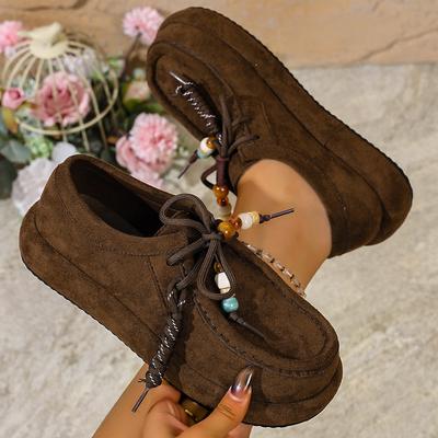 Мода 2025 Ретро Женские Кроссовки на Плоской Подошве Весенне-Осенний Тренд Уличные Кроссовки Женские Новые Туфли с Круглым Носком на Шнуровке для Женщин Zapatos De Mujer