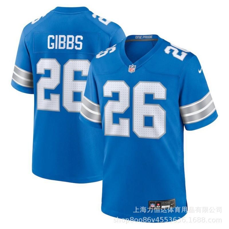 NFL Detroit Lions Football Jersey Embroidered Training T-Shirt Team Sports Apparel