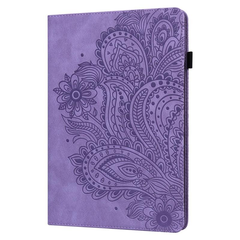 Universal Tablet Case Galaxy Tab S10 FE Plus Poco Pad 12.1 With Card Slot Stand Full Coverage Embossed Floral