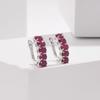 Bolaijewelry Драгоценный натуральный рубин 3*5 мм овальный дизайнерский шикарный застежка серебряное кольцо серьги комплект ювелирных изделий роскошные украшения для женщин леди хороший подарок