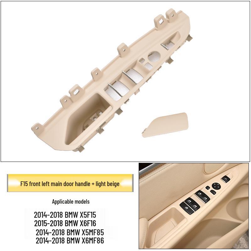 Compatible with BMW X5/X6 Left Front Door Interior Handle, Window Lifter Switch Trim Cover F15/F16