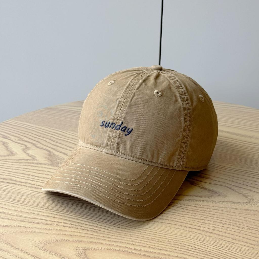 Новая ретро бейсболка из стираного хлопка для женщин, трендовая корейская версия, простая вышивка букв, универсальная кепка-утка с мягким верхом для мужчин