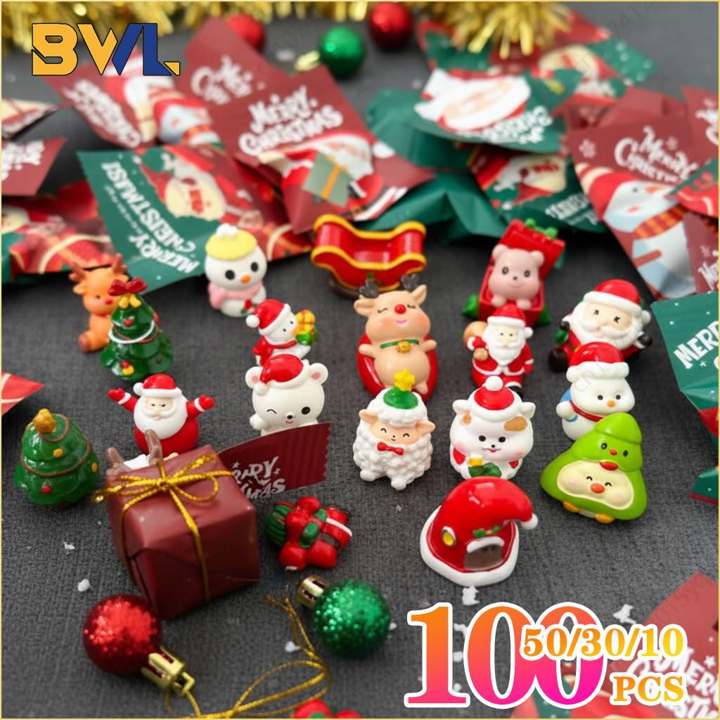 1-100 ШТ. Мини-елочные игрушки Украшения для праздничной вечеринки Милые фигурки для рабочего стола Рождественские подарки для детей Украшение для дома