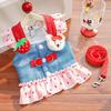 Chest Back Pet Dog Dog Cat Clothes Teddy Bigbear Dou Corgi Schnauzer Medium and Small Dog Lead Spring Dress
