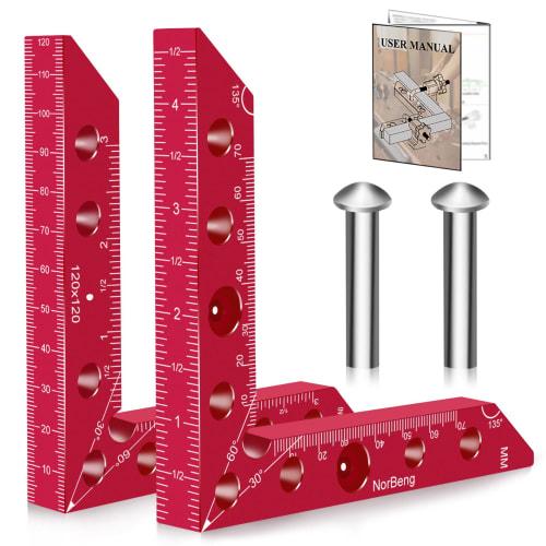 90 Degree Right Angle Clamp, Corner Clamp, Positioning Square Clamp, Edge Marking Center Finder, Precision Machinist Measuring Square, Woodworking Too
