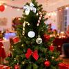 24Pcs/Box Christmas Ornament Gift Box Candy Cane Ball Mini Bowknot Xmas Tree Hanging Ornament Holiday Festival Party Decor Pendant