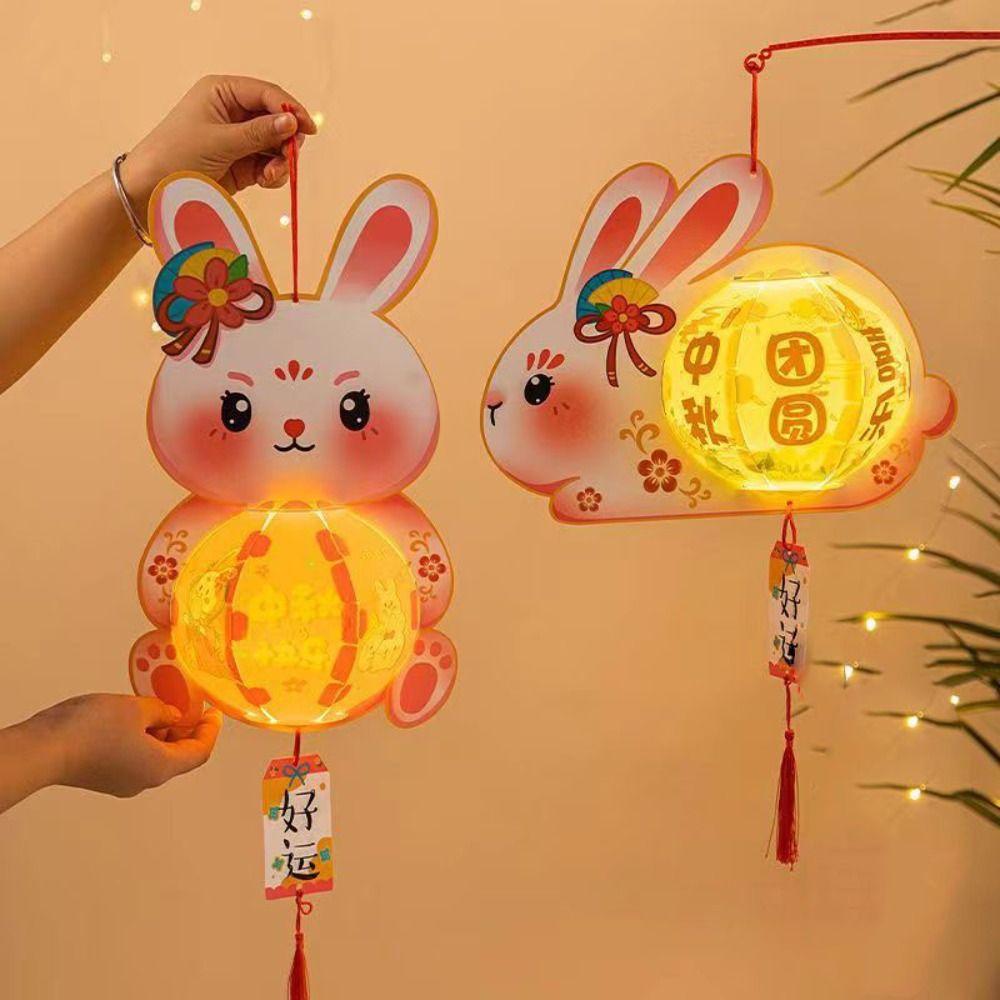 Luminous Rabbit Lantern Hanging Handheld Luminous Lantern Mid-Autumn Festival Lantern Chidlren