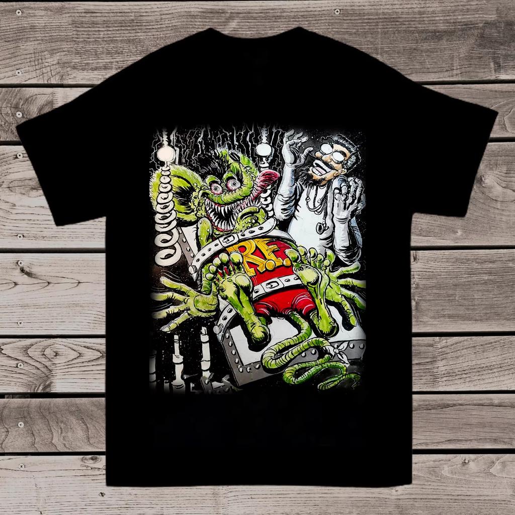Летняя футболка Ed Roth Rat Fink, смешная, хлопковая, с коротким рукавом, черная, все размеры, унисекс, с принтом, подходит как для мужчин, так и для женщин