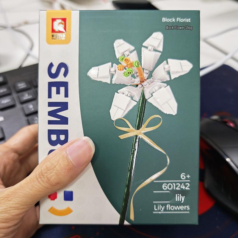 Совместимый с LEGO набор для сборки букета подсолнухов - Креативный образовательный подарок на день рождения для парня или девушки.