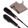 Agetsuya Portable Mini Brush Iron QS-17108 Overseas Compatible Comb Iron Hair Iron (Black)