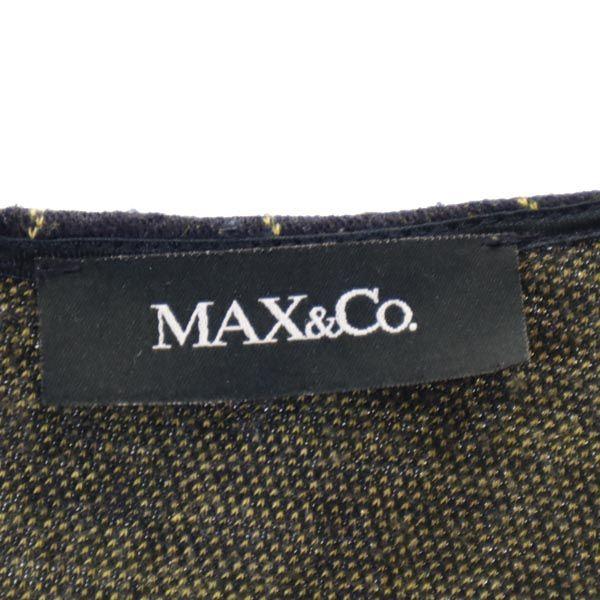 MAX&CO Полосатый узор Длинный рукав Шерстяная смесь Цельный предмет L Темно-синий x желтый Женский Подержанный