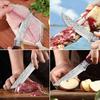 1 шт. Кованый нож для разделки нержавеющая сталь Острые кухонные ножи Мясницкий нож Нож для резки мяса Нож для нарезки фруктов Деревянная ручка