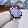 Blue Lace Agate - Namibia 925 Sterling Silver Ring V5008, Blue Ring, Oval Ring, Valentin's Day Gift, Gift For Her, Birthday Gift, Handmade Jewelry, Si