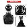 Для VW Polo 6R 6C Седан Хэтчбек 2011 2012 2013 2014 2015 2016 2017 6-ступенчатая ручка рычага переключения передач + Черная линия Чехол из ПУ-кожи