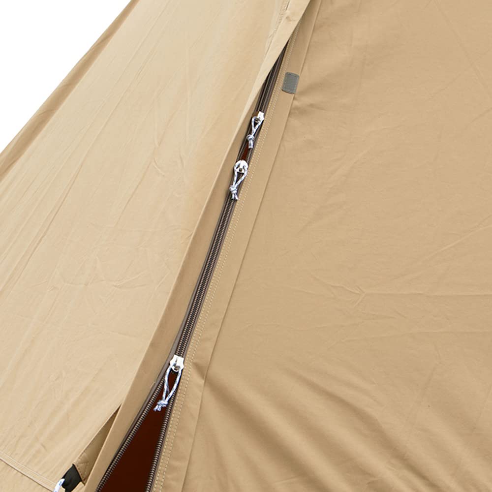 Tenmaku Design Circus TC Sand 2 Person One Pole Tent with Skirt Solo Duo Camping Rope Peg with Storage Case Fully Closed DX+