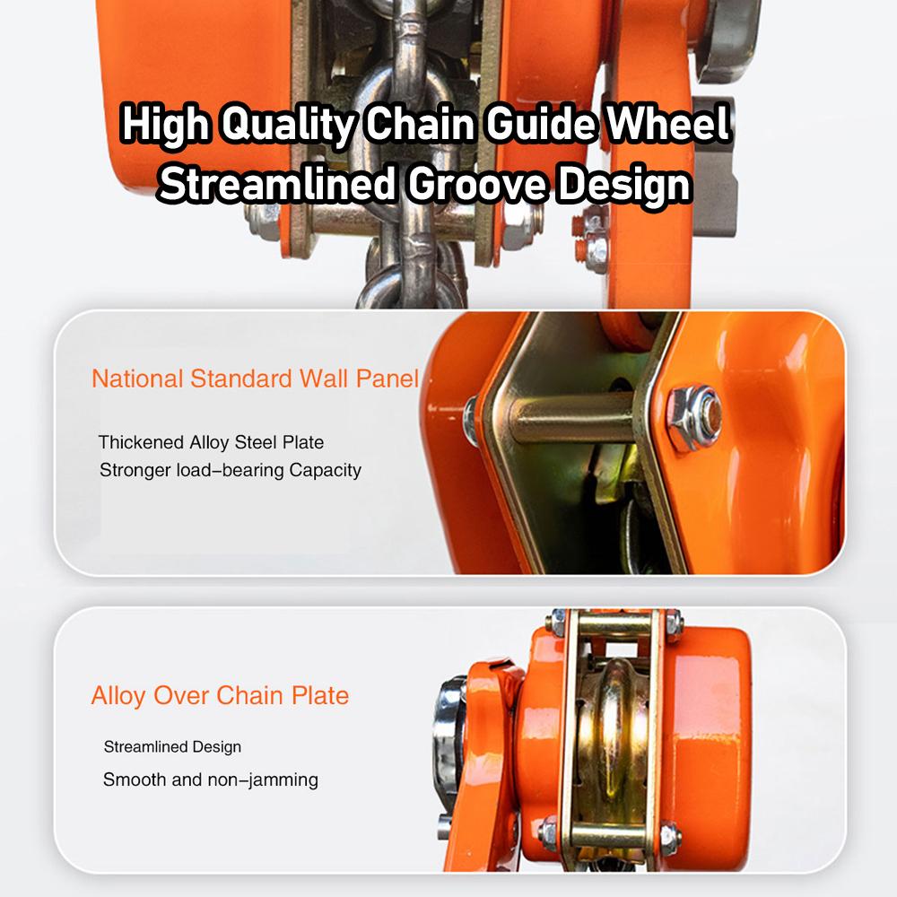 Ручная рычажная цепная таль Рычажная цепная таль Цепная таль 0,75 тонны/1,5 тонны/2 тонны с 2 крюками для склада Автомобильное оборудование