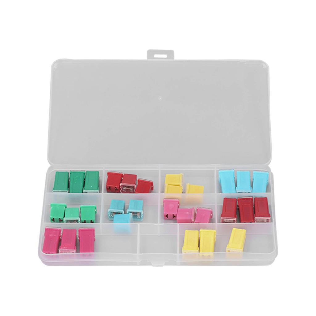 Набор автомобильных предохранителей, 30 шт., ассортимент, аксессуары для электрики в форме коробки с пластиковым боксом, 20?60А 32В