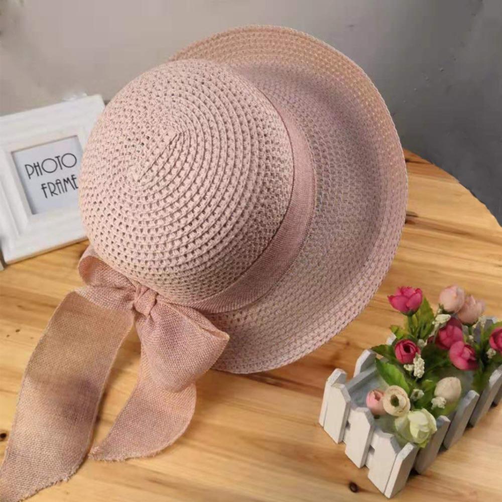 New Travel Foldable Female Vacation UV Protection Visor Straw Hat Beach Outing Sun Hat Summer Hat