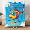 Custom Name Cute airplane Theme Printed Blanket - Perfect for Couch, Bed, Travel & Outdoor Use | Machine Washable, Cozy & Durable.