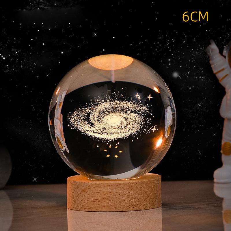8 см 3D хрустальный шар хрустальная планета ночник лазерная гравировка солнечная система глобус астрономия подарок на день рождения украшение для домашнего стола
