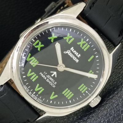 HMT JAWAN ВИНТАЖНЫЕ С РУЧНЫМ ЗАВОДОМ ИНДИЙСКИЕ МУЖСКИЕ ЧАСЫ С ЧЕРНЫМ ЦИФЕРБЛАТОМ a700290-5