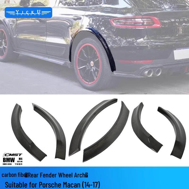 Совместимо с Porsche Macan 14-17 Комплект обвеса CMST из углеродного волокна: Передний и задний спойлеры, Заднее антикрыло, Крыло.