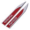 2Pcs/Pair Red Turbo Badge Be Applied To Any Clean Flat Surface