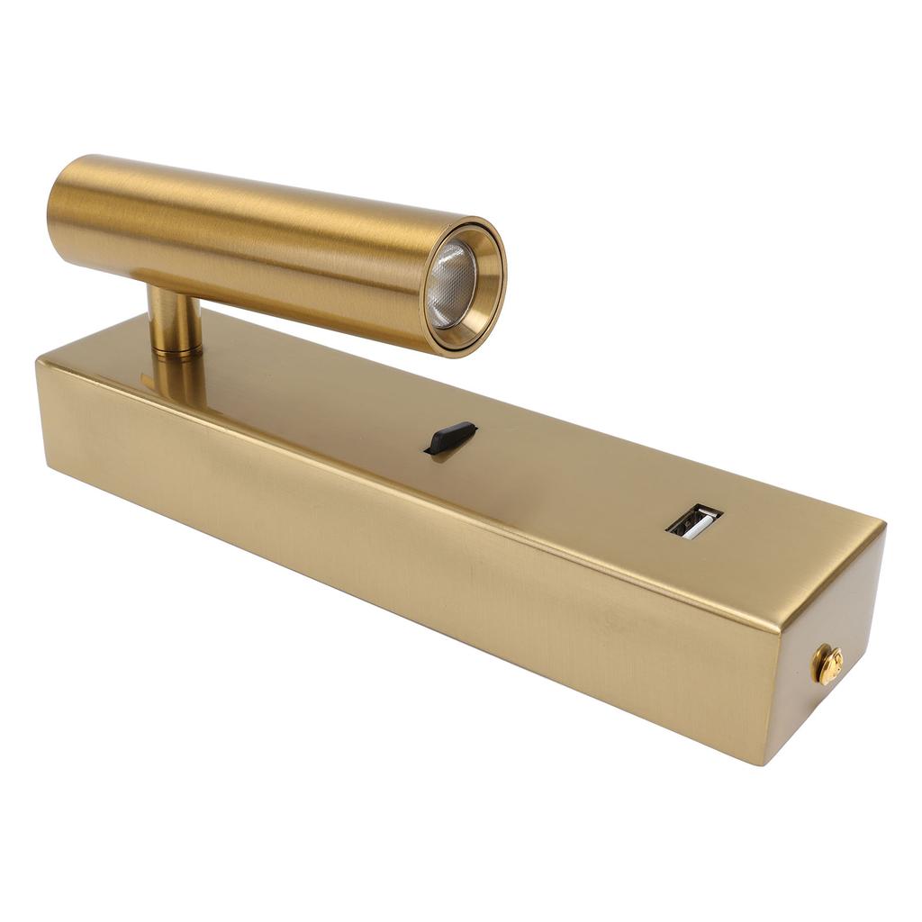 LED Wall Mounted Reading Light Simple Rechargeable Adjustable Angle Bedroom Wall Lamp for Hotel