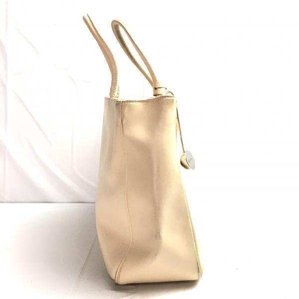 2-сторонний! FURLA Кожаная Сумка Через Плечо Сумка Бежевая Однотонная Сделано в Италии(ИСПОЛЬЗОВАЛ)