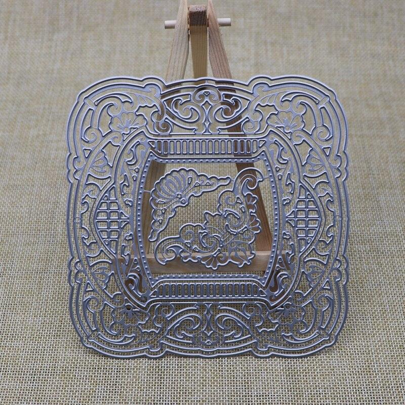 Clouds Square Lace Frame Metal Cutting Dies For Scrapbooking Wedding Stencil Card Making Die Cut