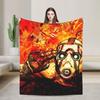 B-Borderlands 4 Warm Blanket  Kids Plush Throw Blanket Novelty Outdoor Flannel Bedspread Sofa Bed Cover