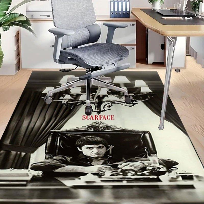 1 шт. Коврик для офисного кресла Scarface, Мягкий, Удобный, Всесезонный, Идеально подходит для дома, спальни или офисного декора, Идеальный подарок для