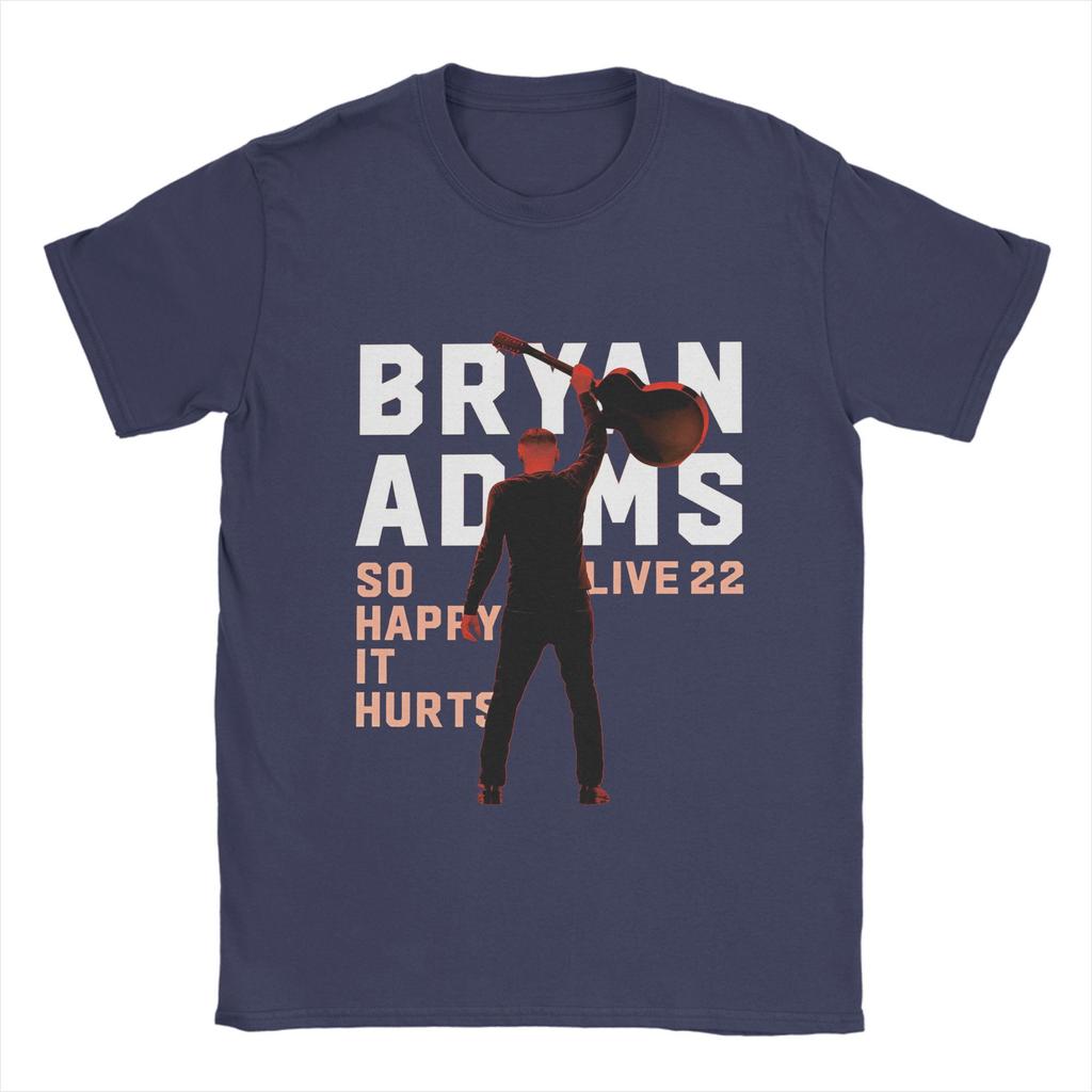 Новинка Новая Популярная Футболка Bryan Adams Мужская Хлопковая Футболка с Круглым Вырезом Футболки с Коротким Рукавом Летняя Одежда