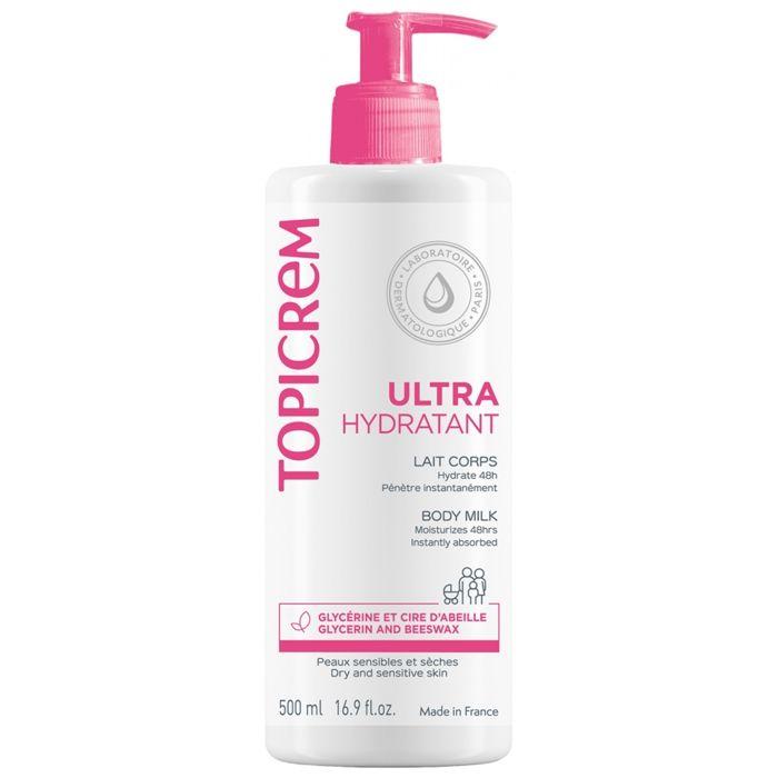 Moisturizing Milk - Topicrem - Les Essentiels - 500ml - 24h Hydration - Dry and Dehydrated Skin