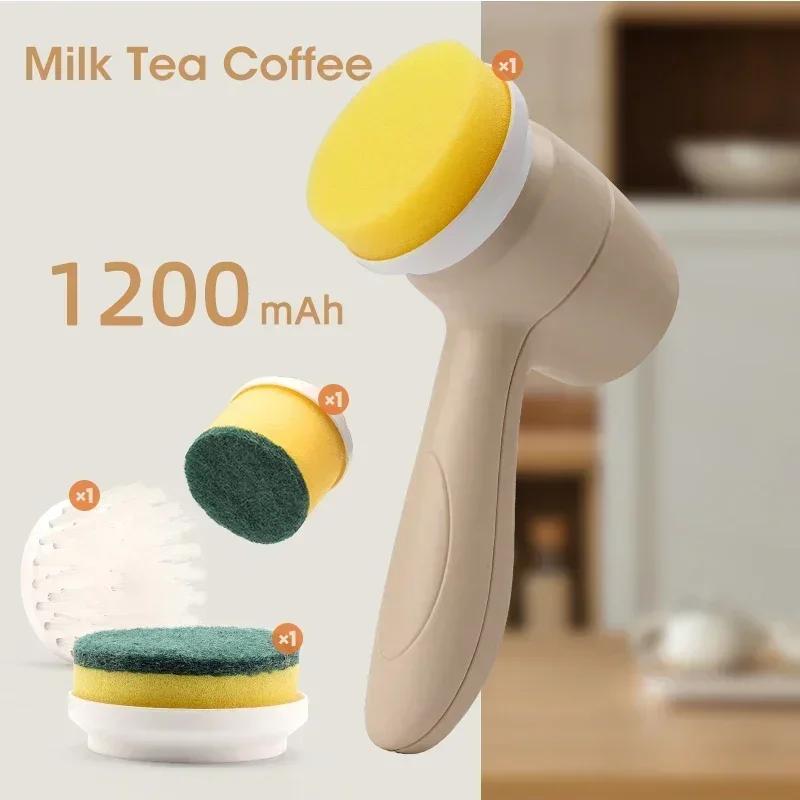 Powerful High-Efficiency Portable Wireless Electric Cleaning Brush USB Rechargeable Multi-Function for Kitchen Bathroom Balcony