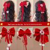 Girls' Chinese Style Red Bow Crown Hair Clip - New Year Headwear