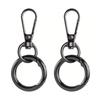 Металлические поворотные застежки-карабины, клипсы для брелоков с большим кольцом для ключей, карабины и кольца для ключей для наборов для изготовления брелоков