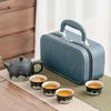 Chinese Black Pottery Teapot Set with 4 Cups