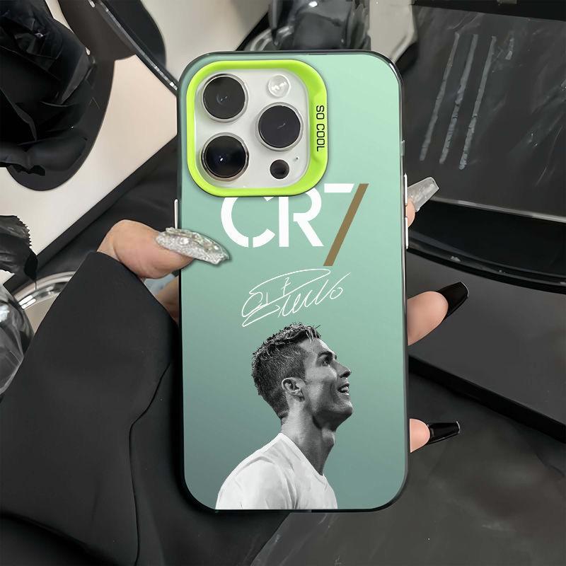 Чехол Cristiano Ronaldo в профиль для iPhone 15 Pro Max - Ударопрочный, Совместим с Apple 16 Plus/14 Pro/13
