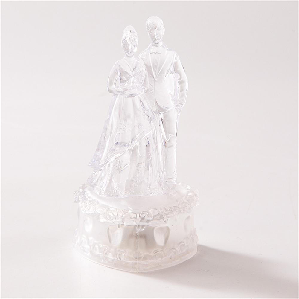 Мини-ночник Crystal Couple, украшение для семейного стола, подарок другу, меняющая цвет лампа