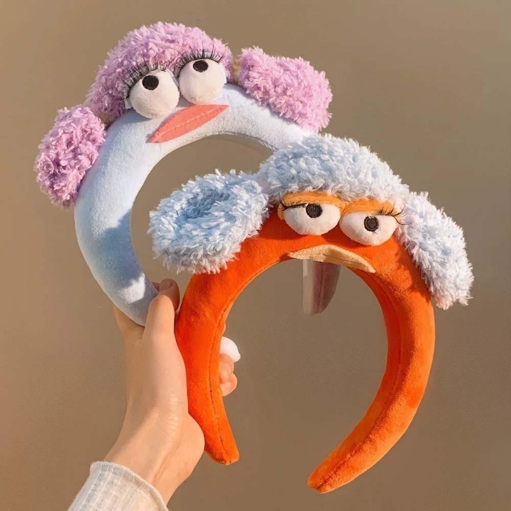 Hair Accessories Big Eyes Plush Headband Colorful and Vibrant Wacky Adorable Hair Hoop Funny Headwear Girls Cartoon Hairband
