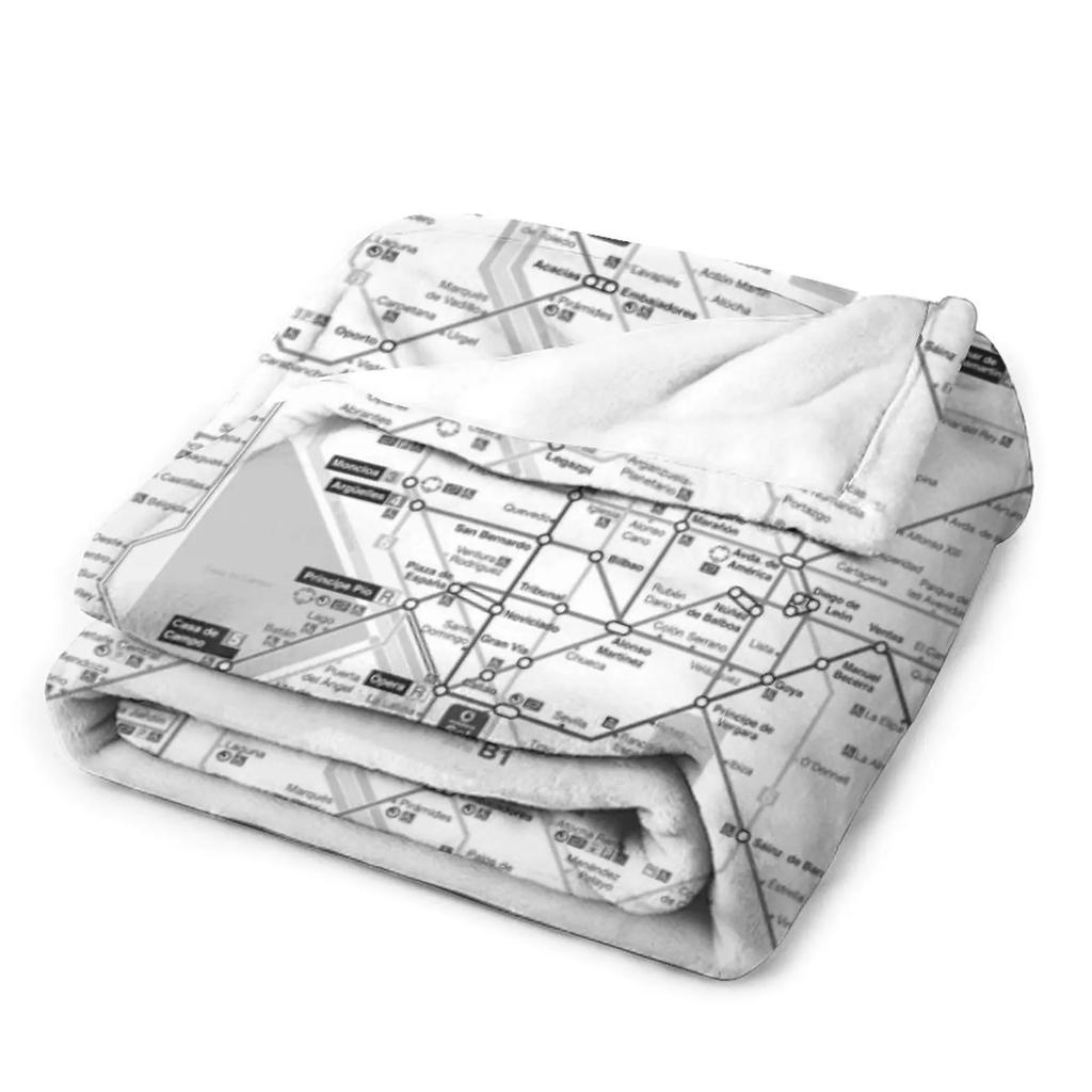 Плед Метро Мадрида Одеяла для кровати Одеяла Диваны для декора Мягкое Большое Одеяло