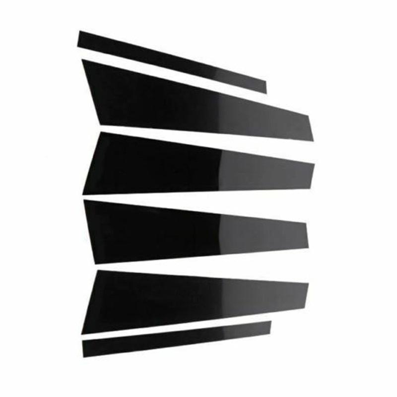 Подходит для BMW 3 серии E90 2005-2012 из углеродного волокна, черная автомобильная оконная дверная колонна, BC, стойка, крышка, накладка, зеркальный эффект, ПК