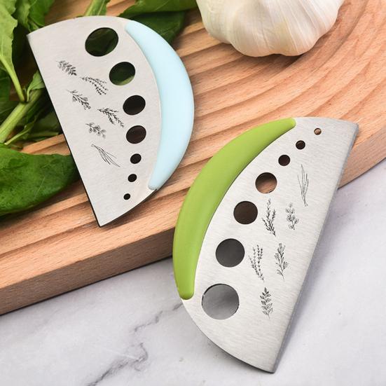 2-in-1 Herb Stripper & Cutter Stainless Steel 7-Hole Adjustable Kitchen Herbs Leaf Stripping Tool for Thyme Rosemary Basil Dishwasher-Safe Precision