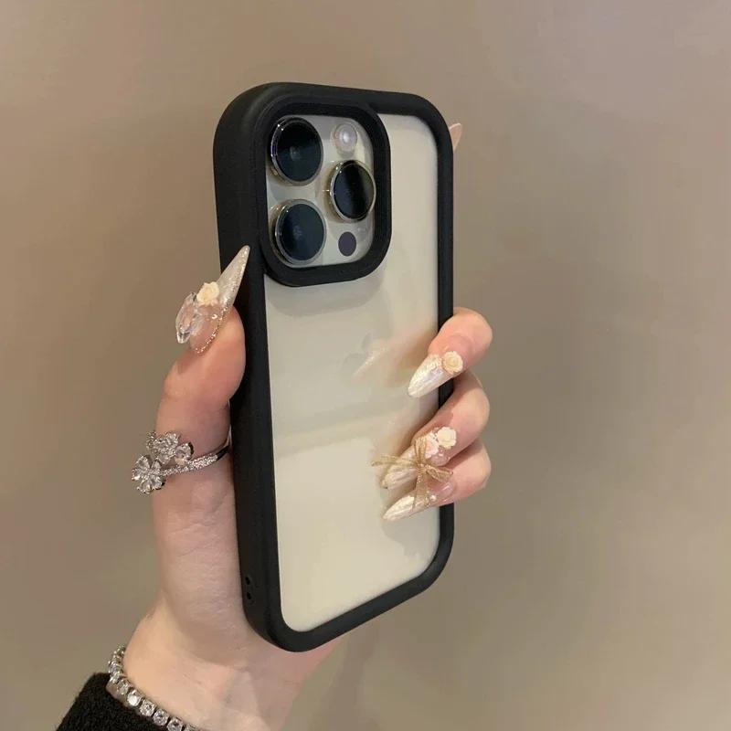 Роскошный прозрачный чехол-конфета для iPhone 17 Air 11 12 13 14 15 16 17 Pro Max Plus Ударопрочный прозрачный бампер Чехол