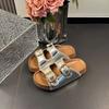 Модные женские тапочки 2025 Новая летняя мода Уличные пляжные сандалии Пряжка Удобные Нескользящие Женские тапочки Sandalias De Mujer