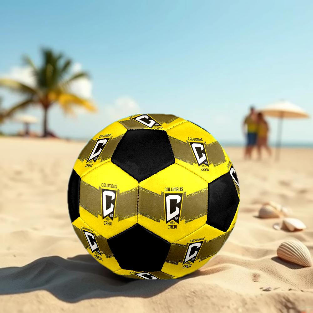 SIZE 5 Columbus Crew Soccer Ball Colorful All Ages Machine Stitched PVC Competition Ready Durable High-Bounce